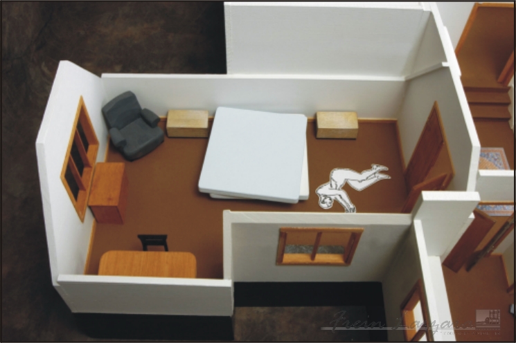 Interior scale model of Pelosi house